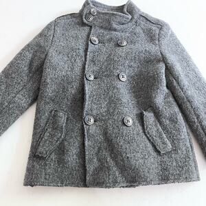 Zara boys gray polar fleece coat jacket size 8